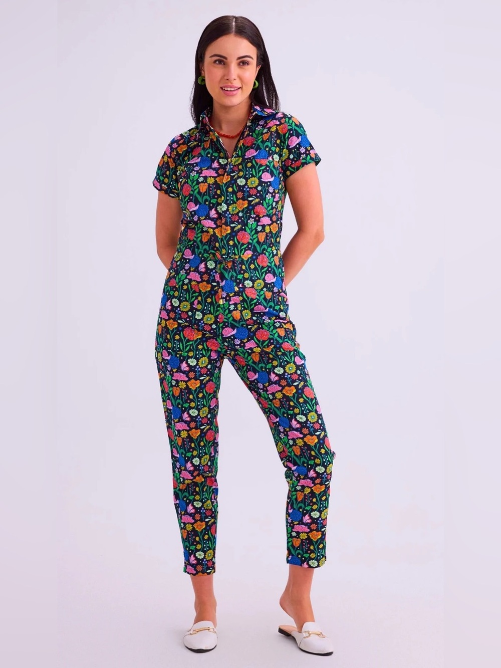 NWT Wild & Pree Stevie Jumpsuit, Secret Garden Small Cotton Coveralls - So cute!